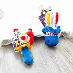 Interactive Plush Dog Toy Bundle, Clown Wobble Hammer & Bunny Squeeze Hat 2-Pack (Option: Set)